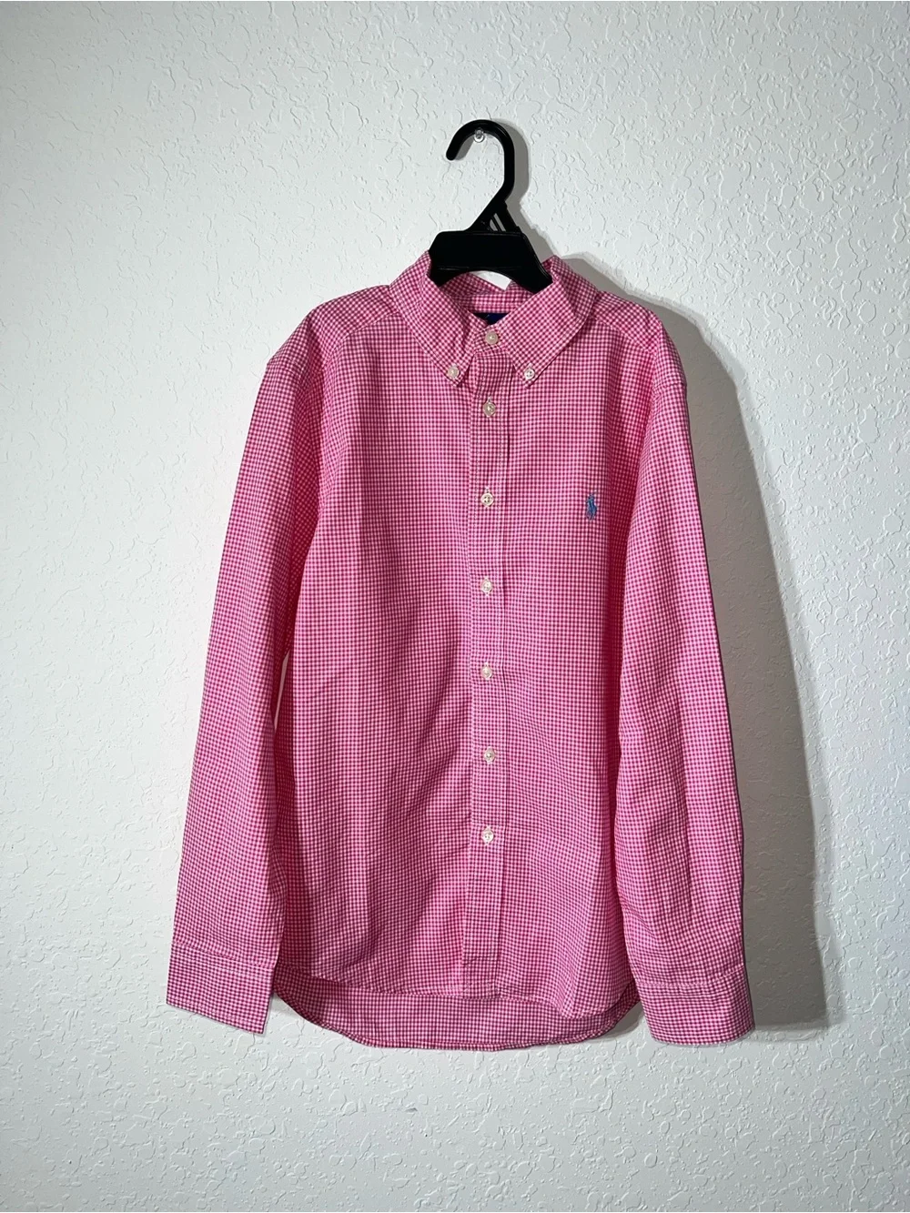 Ralph Lauren Pink Gingham Button-Down Boys Shirt